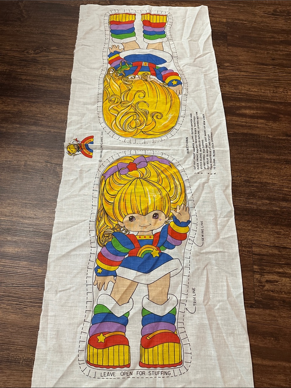 Rainbow Brite Doll Sewing Panel Retro Vintage Pillow